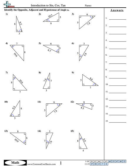 Trigonometry Worksheets Free CommonCoreSheets